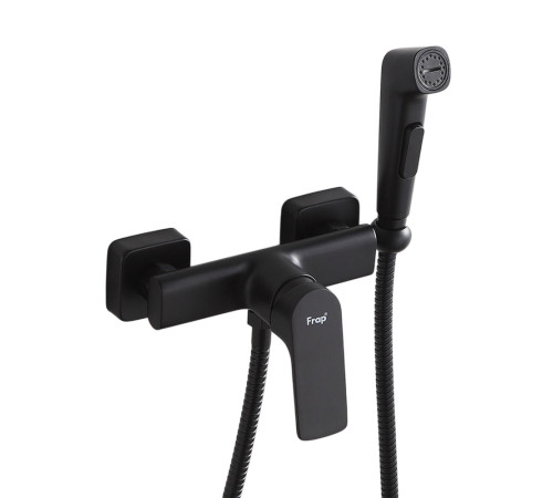 Гигиенический душ со смесителем FRAP F7586-6, черный