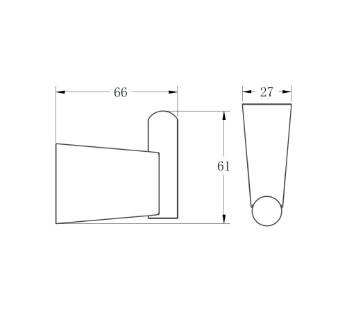 Крючок для ванной комнаты BELZ B91105-1, хром