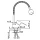 Смеситель для кухни с гибким изливом и режимом душ FRAP F43701-B, хром