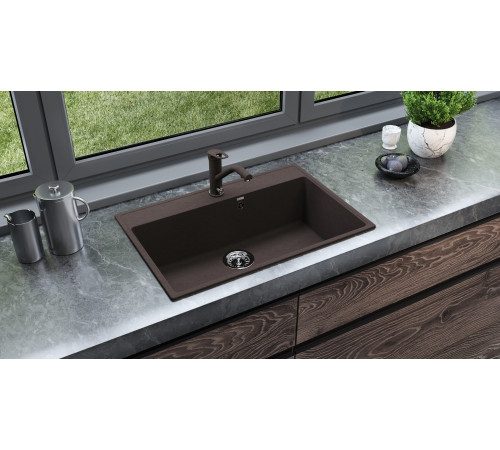 Кухонная мойка Ulgran Quartz Forte 760-06, трюфель