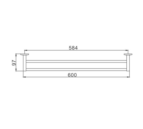 Полотенцедержатель двойной FRAP F3309, хром