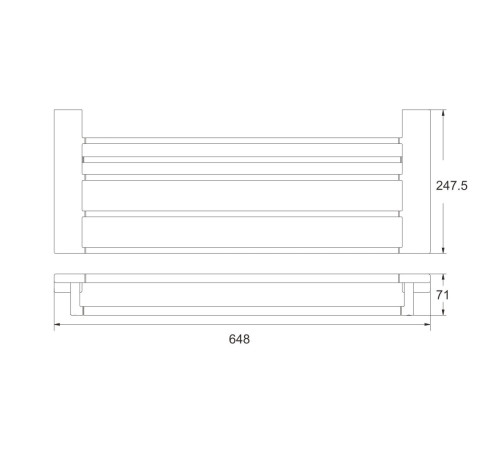 Полка для полотенец Rose RG1808T, пепельный