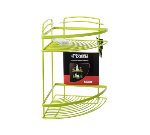 Полка угловая двухэтажная зеленая Fixsen FX-850G-2