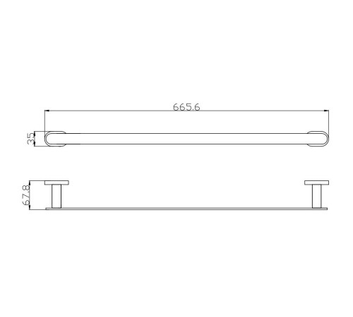 Полотенцедержатель Rav Slezak YUKON YUA0701/65CB, хром/белый