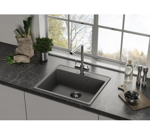 Кухонная мойка Ulgran Quartz Forte 580-05, бетон