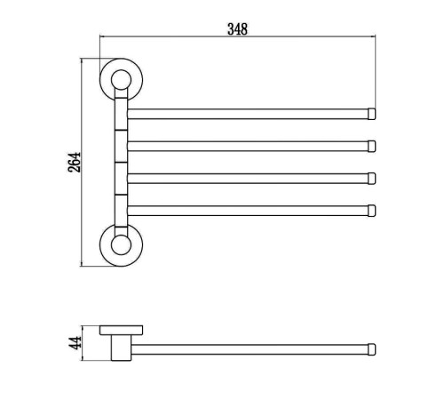 Полотенцедержатель Savol S-005604H, черный