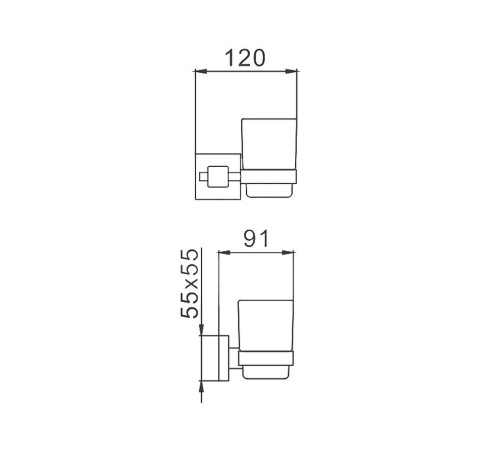 Стакан для ванной комнаты Haiba HB8906, черный