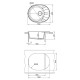 Кухонная мойка Dr. Gans ВИОЛА 25.140.B0580.407, черный