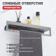 Полка с держателем полотенец Raglo R340.04.09, графит