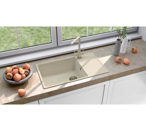 Кухонная мойка Ulgran Quartz Prima 860-02, лен