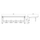 Полка для полотенец Savol S-06099B, золото