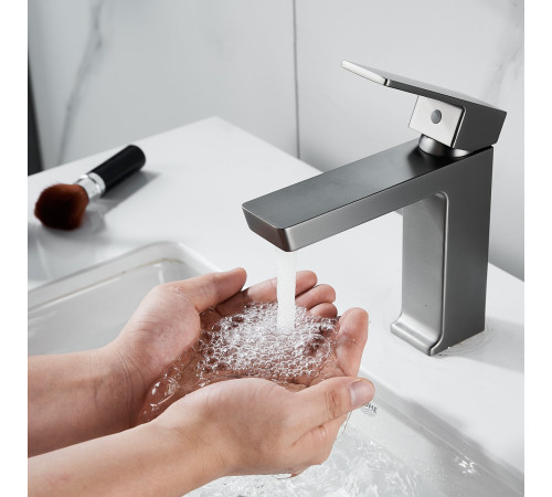 Смеситель для раковины Rose R1801T-1, оружейная сталь
