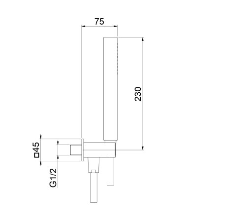 Душевой гарнитур Fiore KUBE 30CR8785, хром