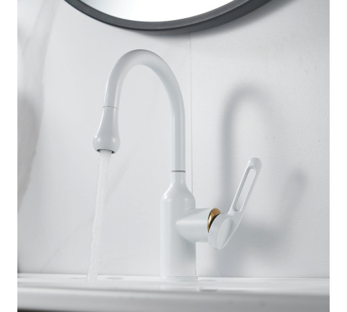 Смеситель для раковины Raffine F101C, белый