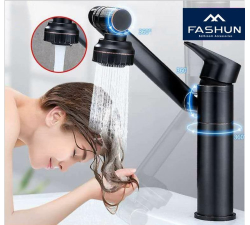 Смеситель для кухни FASHUN A4017-7, черный