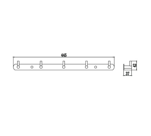 Планка с крючками Savol S-007215C, бронза