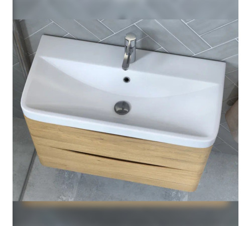 Тумба с раковиной подвесная Velvex Clay tp.CLA.9595.80.2Y дуб верона, 80 см
