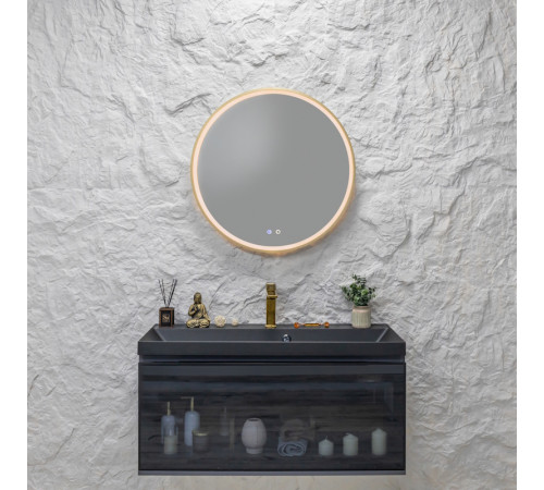 Зеркало Silver Mirrors Делуна/Deluna D700 2.2 (TX,алюм. профиль, цвет золото, подогрев, сенсорный выключатель)