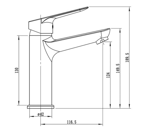 Смеситель для раковины Esko KZ26M, хром