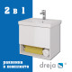 Тумба с раковиной подвесная Dreja Perfecto 60 см, белый
