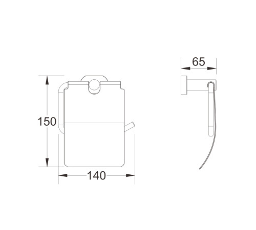 Держатель для туалетной бумаги Shevanik SG5105H, черный