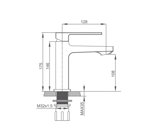 Смеситель для раковины Prohanss P65.10, хром