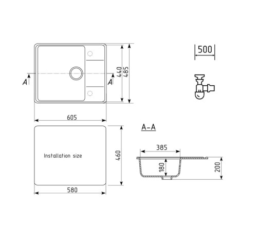 Кухонная мойка Ulgran Quartz Prima 605-02, лен