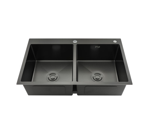 Кухонная мойка с коландером GAPPO GS8350-6, графит