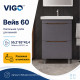Тумба с раковиной напольная VIGO Вейв 358 дуб золотой-com, 60 см