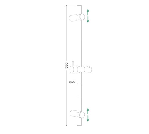 Душевой гарнитур WesnaArt DS010-58, хром
