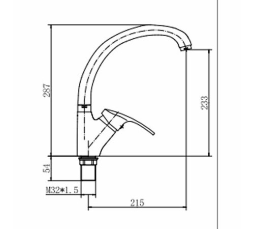 Смеситель для кухни FASHUN A4106-2, хром