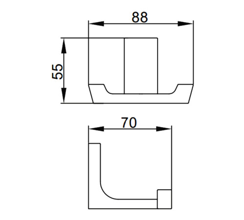 Крючок для ванной комнаты двойной FRAP F30605-2, хром