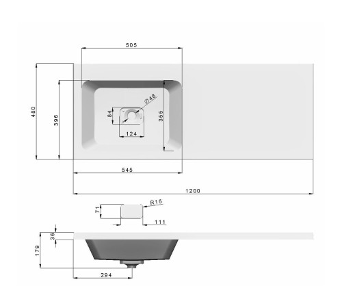 Раковина Dreja Wing 100120L, 120L см