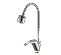 Смеситель для кухни с гибким изливом и режимом душ FRAP F4302-B, хром