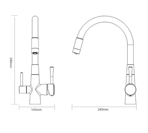 Смеситель для кухни с подключением к фильтру Savol S-L1806W-12, белый