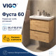 Тумба с раковиной подвесная VIGO Фуста 450 дуб золотой-com, 60 см