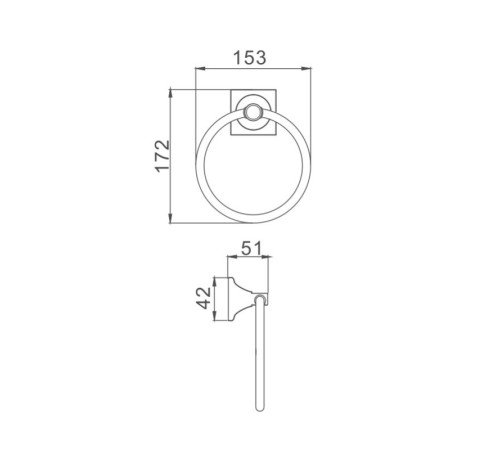 Полотенцедержатель Haiba HB8504, хром