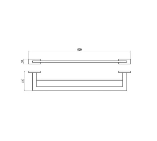 Полотенцедержатель BELZ B90409, вороненая сталь