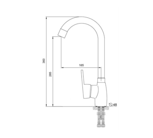 Смеситель для кухни ESKO PRN519, хром