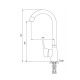 Смеситель для кухни ESKO PRN519, хром