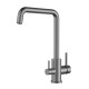 Смеситель для кухни с подключением фильтра Voda Kitchen FW519GM, оружейная сталь