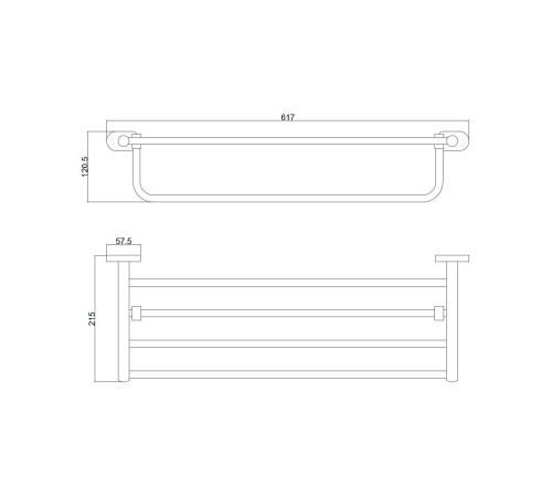 Полка для полотенец BELZ B90124, черный