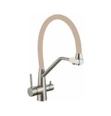Смеситель для кухни с подключением фильтра воды Fmark FS0662-L12-V2, сатин