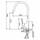 Смеситель для кухни с гибким изливом FRAP F4453-03, белый