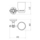 Стакан для ванной комнаты Savol S-005858A, хром
