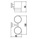 Стакан для ванной комнаты двойной Savol S-009568, хром