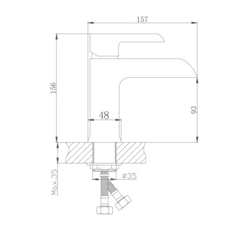 Смеситель для раковины с гигиеническим душем Haiba HB12805-8, белый
