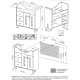 Комплект мебели для ванной Бриклаер БАЛИ 85LV, венге/белый