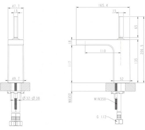 Смеситель для раковины Bravat Spring F179113C, хром