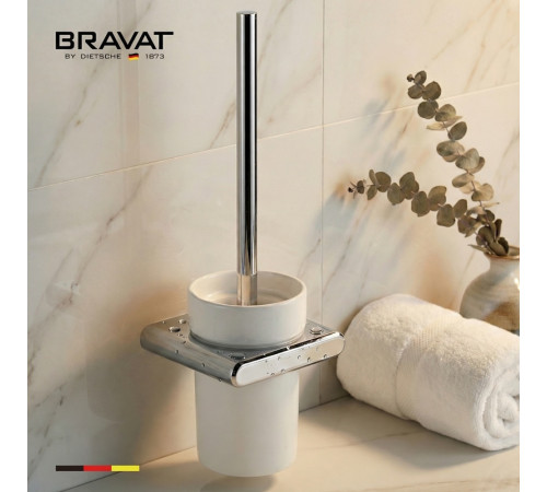 Ершик для унитаза BRAVAT D71132CP-SW, хром